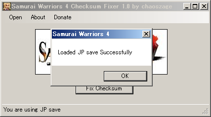 Samurai Warriors 4 Checksum Fixer (Open)